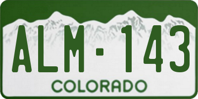 CO license plate ALM143