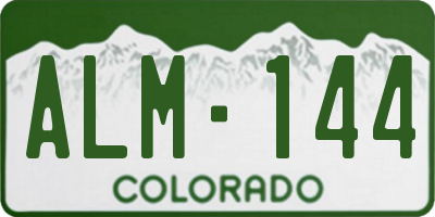 CO license plate ALM144