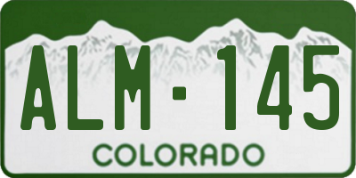 CO license plate ALM145