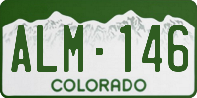 CO license plate ALM146
