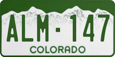 CO license plate ALM147