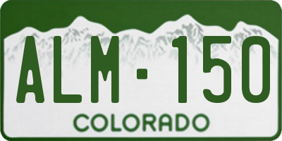CO license plate ALM150