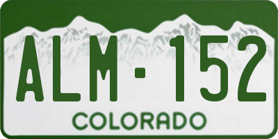 CO license plate ALM152