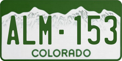CO license plate ALM153