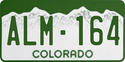 CO license plate ALM164