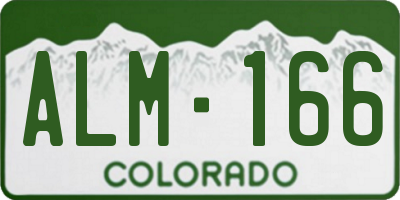 CO license plate ALM166