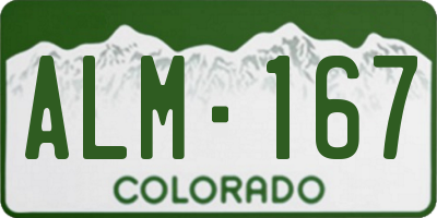 CO license plate ALM167