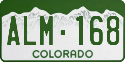 CO license plate ALM168