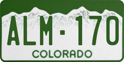 CO license plate ALM170