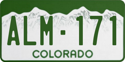 CO license plate ALM171