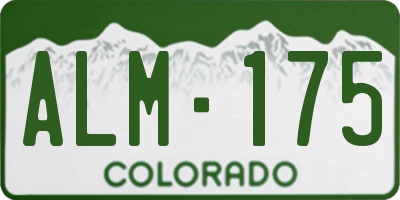 CO license plate ALM175