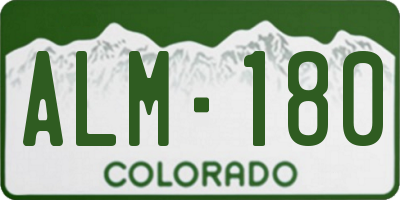 CO license plate ALM180