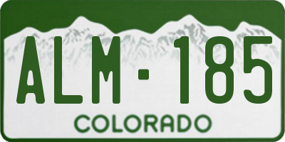 CO license plate ALM185