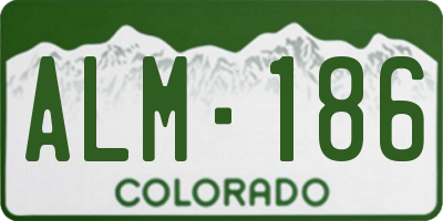 CO license plate ALM186