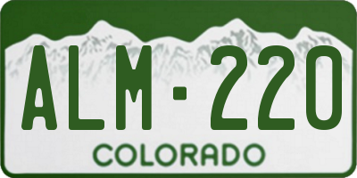 CO license plate ALM220