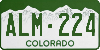 CO license plate ALM224