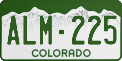 CO license plate ALM225