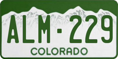 CO license plate ALM229