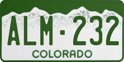 CO license plate ALM232