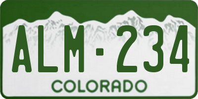 CO license plate ALM234