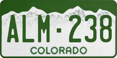 CO license plate ALM238