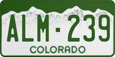 CO license plate ALM239