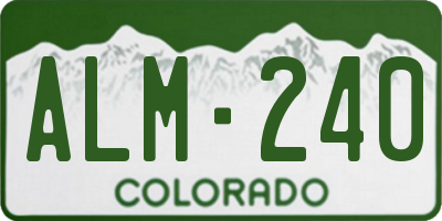 CO license plate ALM240