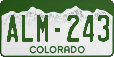 CO license plate ALM243
