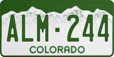 CO license plate ALM244