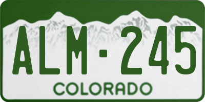 CO license plate ALM245