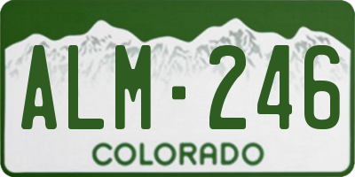 CO license plate ALM246