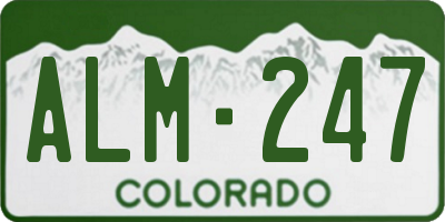 CO license plate ALM247