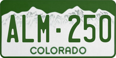CO license plate ALM250