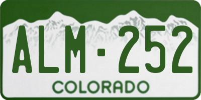 CO license plate ALM252