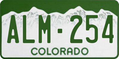 CO license plate ALM254