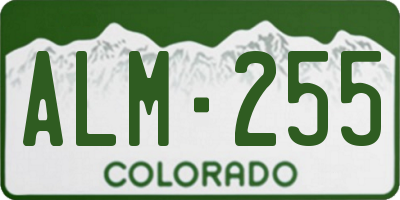 CO license plate ALM255