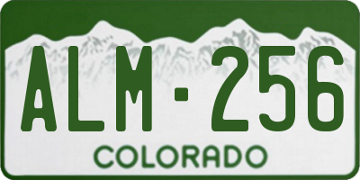 CO license plate ALM256