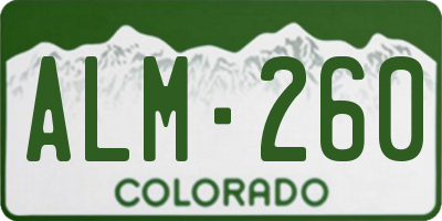 CO license plate ALM260