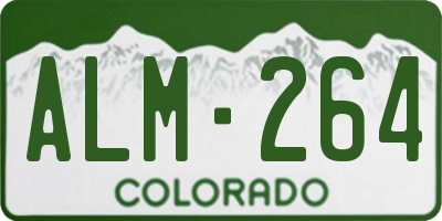 CO license plate ALM264