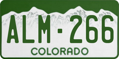 CO license plate ALM266