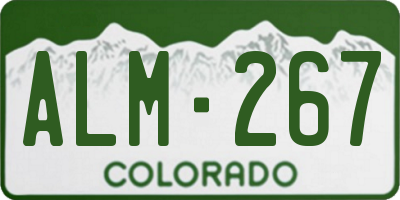 CO license plate ALM267