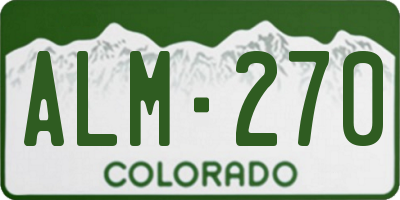 CO license plate ALM270