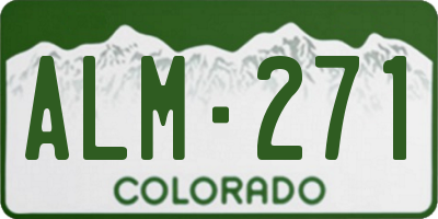 CO license plate ALM271
