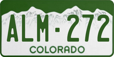 CO license plate ALM272
