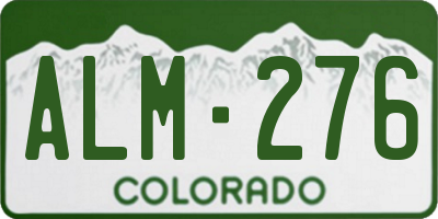 CO license plate ALM276