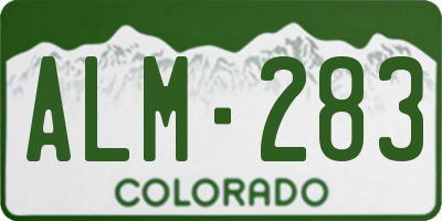 CO license plate ALM283