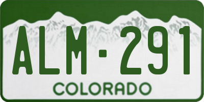 CO license plate ALM291
