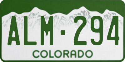 CO license plate ALM294