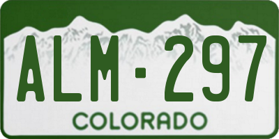 CO license plate ALM297
