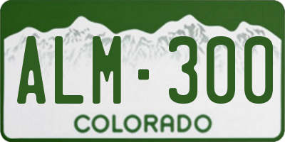 CO license plate ALM300